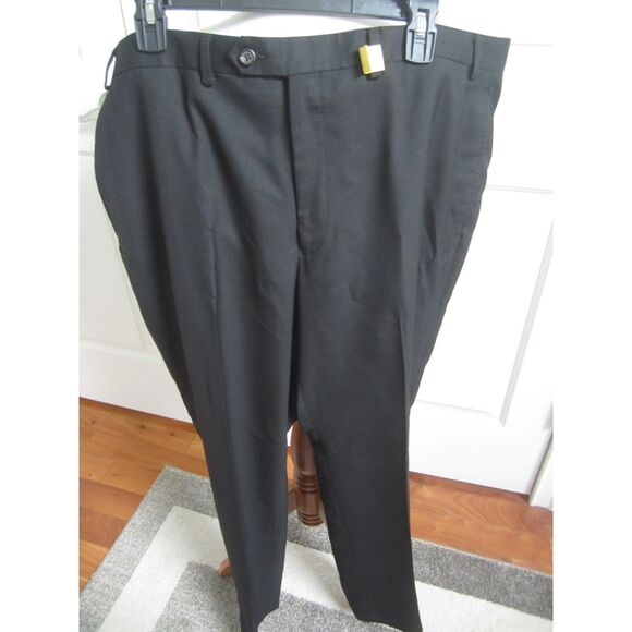 LAUREN RALPH LAUREN MEN'S FLAT FRONT BLACK DRESS PANTS  40W x 32L - Picture 1 of 4